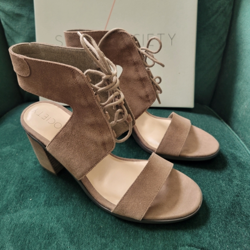 Sole Society Ankle Suede Sandals size 9.5